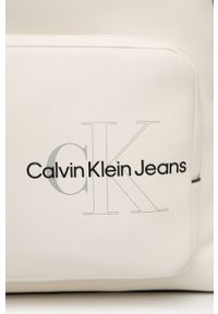 Calvin Klein Jeans plecak damski kolor beżowy duży z nadrukiem. Kolor: beżowy. Wzór: nadruk #5