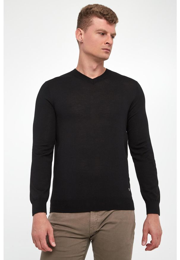 Liu Jo - Sweter męski z wełny merino LIU JO. Materiał: wełna