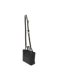 TOMMY HILFIGER - Tommy Hilfiger Torebka Th Logotape Mini Tote AW0AW17448 Czarny. Kolor: czarny. Materiał: skórzane