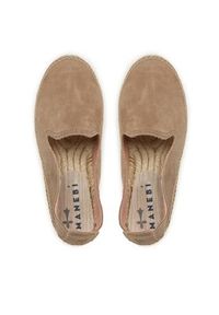 Manebi Espadryle Flat Espardilles W 1.9 N0 Beżowy. Kolor: beżowy. Materiał: zamsz, skóra