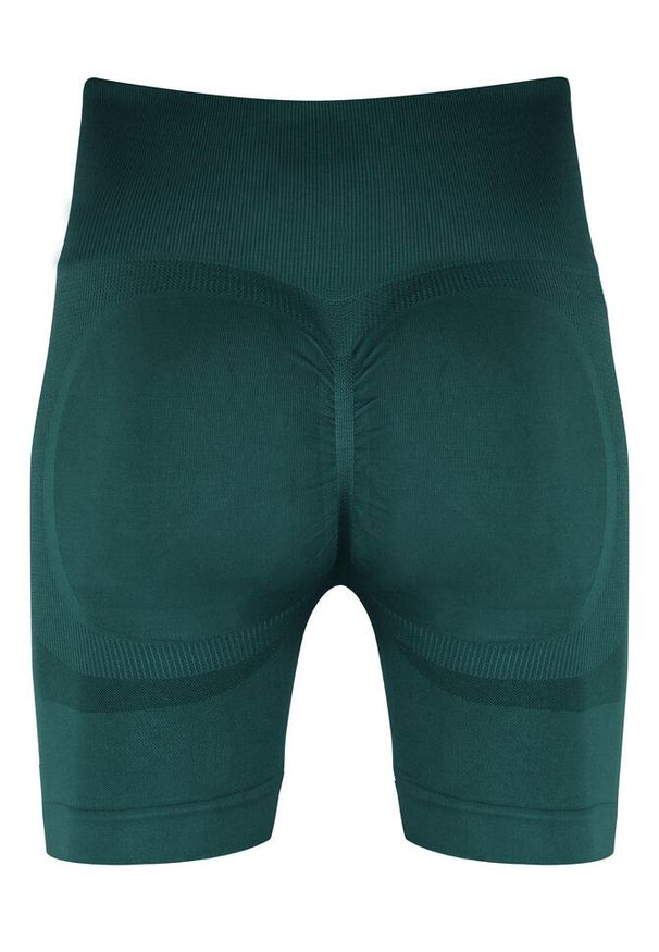 BESHAPED - Szorty fitness damskie Beshaped Power Up! Modelujące. Kolor: zielony. Materiał: nylon. Sport: fitness
