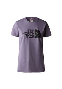 Koszulka The North Face Easy 0A4T1QN141 - fioletowa. Kolor: fioletowy. Materiał: bawełna. Długość rękawa: krótki rękaw. Długość: krótkie