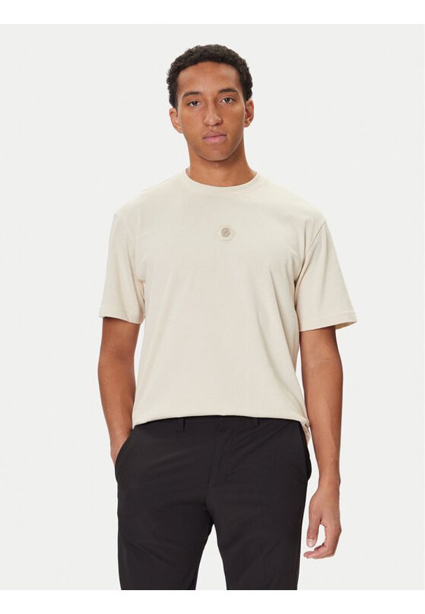 BOSS T-Shirt Future 50544316 Écru Oversize. Materiał: bawełna