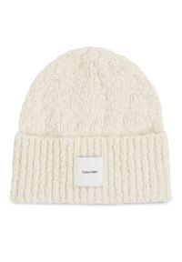 Calvin Klein Czapka Boucle K60K612593 Écru. Materiał: materiał, poliester