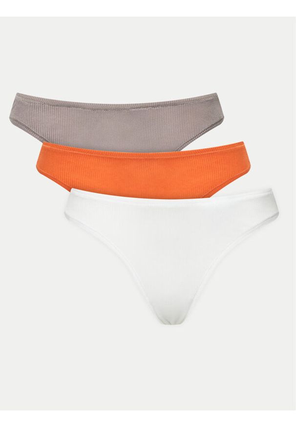 Calvin Klein Underwear Komplet 3 par stringów 000QD5220E Kolorowy. Wzór: kolorowy