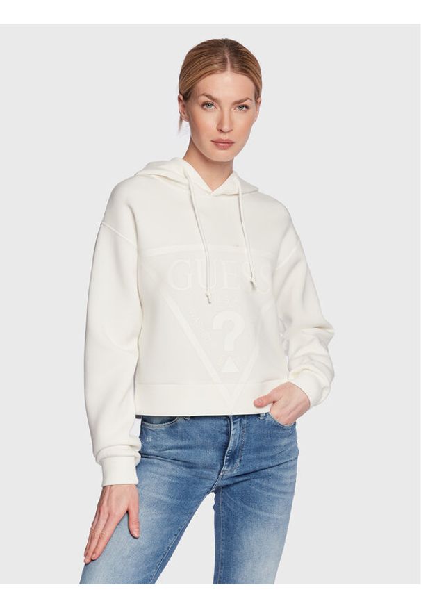 Guess Bluza New Alisa V2YQ08 K7UW2 Biały Relaxed Fit. Kolor: biały. Materiał: wiskoza