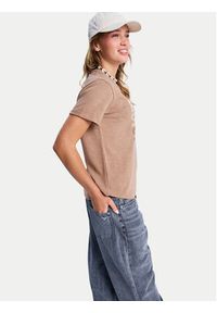 Roxy T-Shirt ERJZT06024 Brązowy Regular Fit. Kolor: brązowy. Materiał: bawełna #3