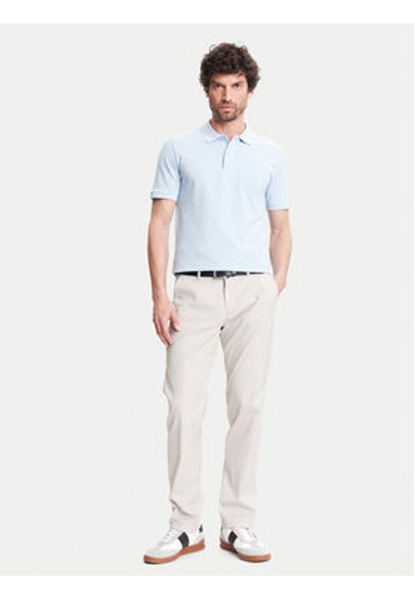Pierre Cardin Polo C5 21354.2110 Błękitny Regular Fit. Typ kołnierza: polo. Kolor: niebieski. Materiał: bawełna