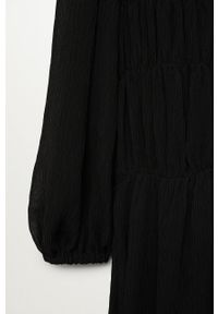 mango - Mango - Sukienka TIGA. Kolor: czarny. Długość rękawa: długi rękaw. Typ sukienki: rozkloszowane #4