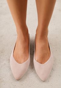 Born2be - Różowe Pudrowe Sandały Slingback z Noskiem w Szpic Arrilla. Okazja: na co dzień, do pracy. Kolor: różowy. Styl: elegancki, casual, klasyczny #5