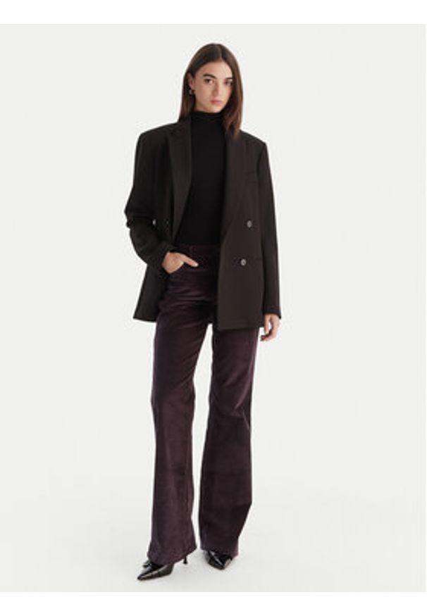 Pinko - PINKO Spodnie materiałowe Old Velvet 105662 A2WS Fioletowy Regular Fit. Kolor: fioletowy. Materiał: bawełna