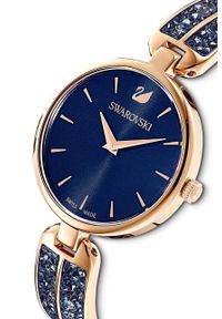 Swarovski zegarek damski kolor granatowy. Kolor: niebieski. Materiał: materiał #2