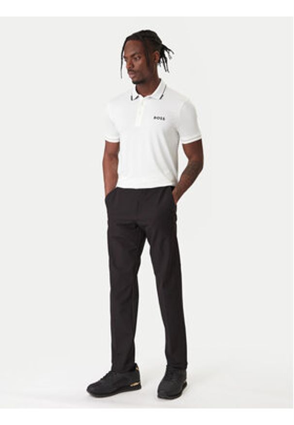 BOSS Polo Paul Pro 50506203 Biały Slim Fit. Typ kołnierza: polo. Kolor: biały. Materiał: syntetyk