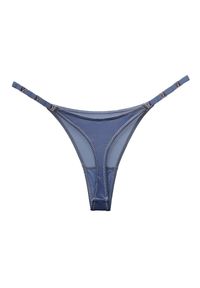 Intica - Stringi z ozdobną gumką na specjalne okazje Delcie. Kolor: niebieski. Materiał: materiał, skóra. Długość: długie