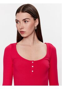 Guess Bluzka W2YP46 KBCO2 Różowy Slim Fit. Kolor: różowy. Materiał: wiskoza #4