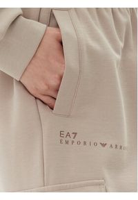 EA7 Emporio Armani Spodnie dresowe 7W000282 AF12501 U6155 Beżowy Loose Fit. Kolor: beżowy. Materiał: syntetyk #3