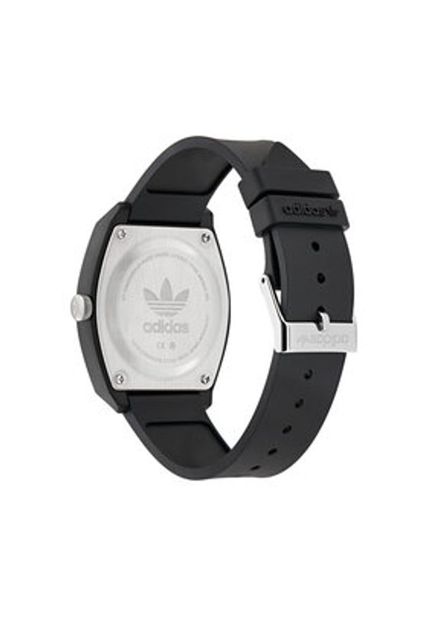 Adidas - adidas Zegarek AO Street Project Two AOST25547 Czarny. Kolor: czarny. Materiał: syntetyk. Styl: street