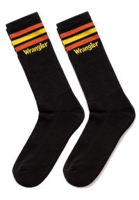 Wrangler - WRANGLER 25 PACKS HIGH SOCKS BLACK W0Z78UT01. Wzór: kolorowy, nadruk #3