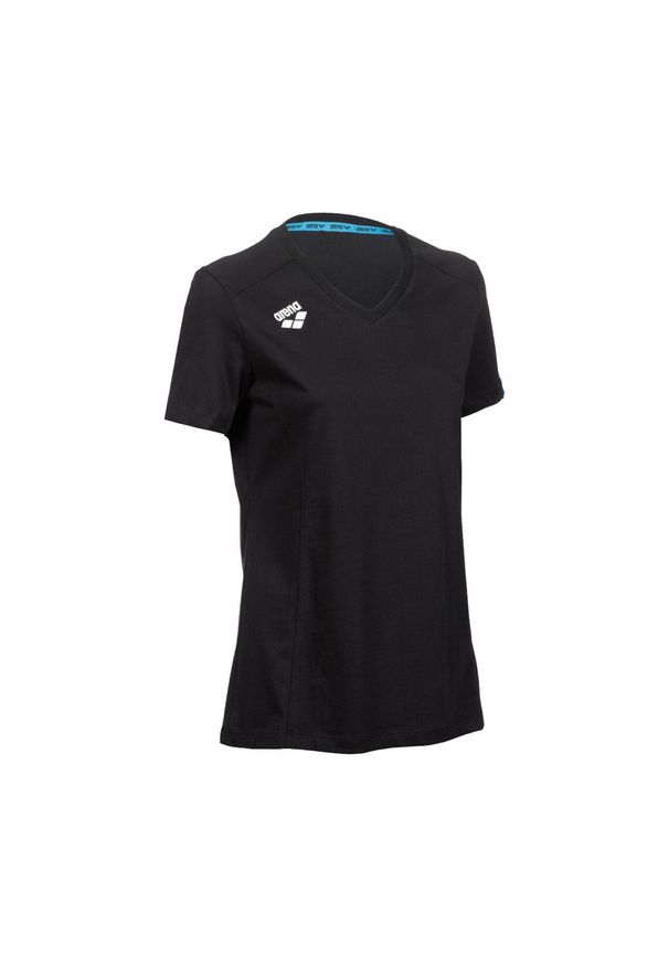Koszulka damska Arena Team T-Shirt Panel. Kolor: czarny. Materiał: bawełna. Sport: fitness