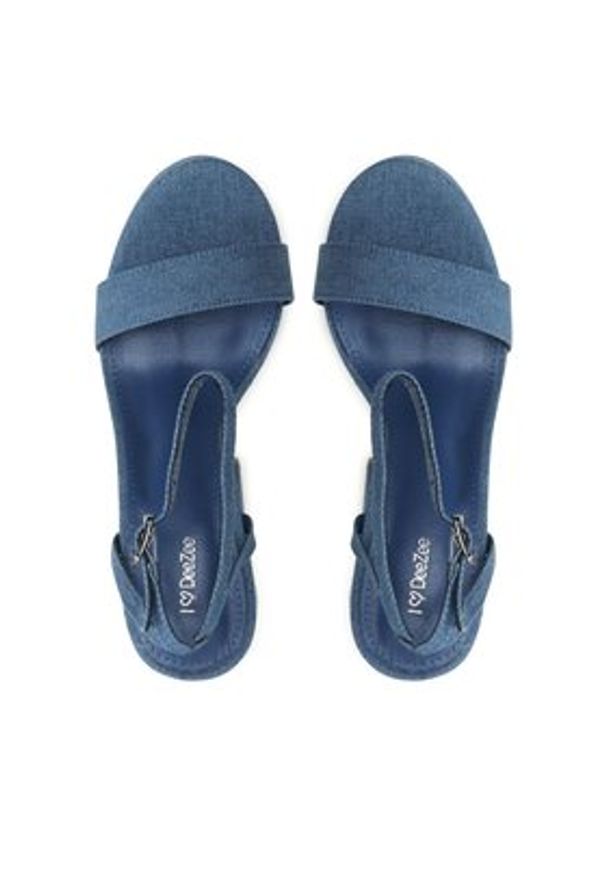 DeeZee Sandały F8914-9 Niebieski. Kolor: niebieski. Materiał: materiał