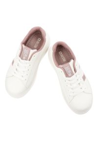 Big-Star - Białe Trampki Big Star Sportowe Obuwie Damskie Na Platformie. Okazja: na co dzień. Zapięcie: pasek. Kolor: biały. Materiał: tkanina, guma, materiał, syntetyk. Szerokość cholewki: normalna. Obcas: na platformie. Styl: sportowy #3