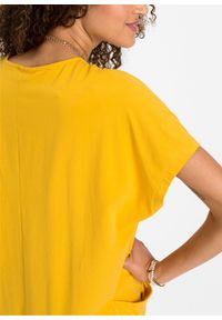 bonprix - Sukienka z dżerseju z kieszeniami. Kolor: żółty. Materiał: jersey #2