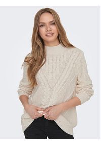 only - ONLY Sweter 15295457 Écru Regular Fit. Materiał: syntetyk