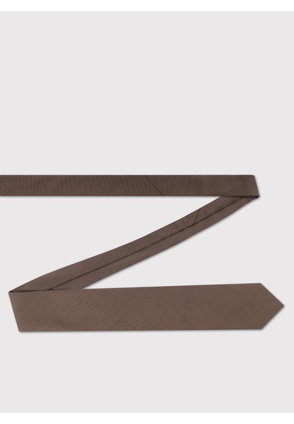 Pako Lorente - Brązowy krawat męski. Kolor: brązowy. Materiał: poliester. Wzór: gładki