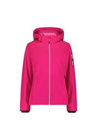 Kurtka damska turystyczna CMP 39A5016. Typ kołnierza: kaptur. Kolor: czerwony. Materiał: softshell. Sport: turystyka piesza #1