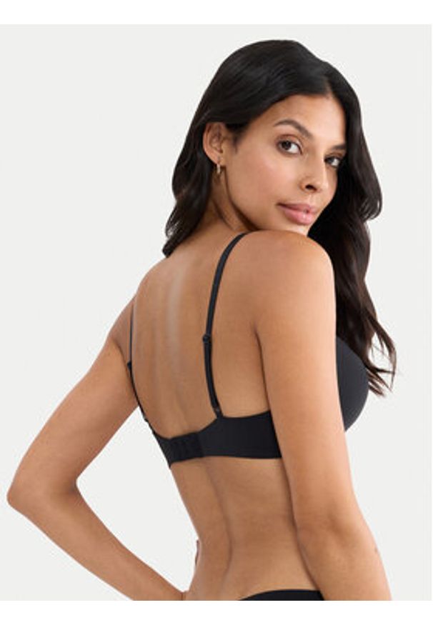 Triumph Biustonosz z fiszbiną Body Make-Up Illusion 10226399 Czarny. Kolor: czarny. Materiał: syntetyk