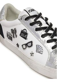 Karl Lagerfeld - KARL LAGERFELD Sneakersy KL60118E Biały. Kolor: biały. Materiał: skóra #4