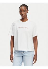 Calvin Klein Jeans T-Shirt LV047F820G Biały Regular Fit. Kolor: biały. Materiał: bawełna #1