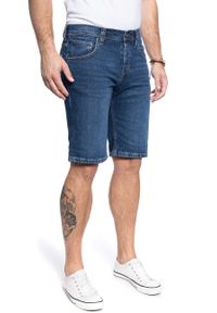 Mustang - MUSTANG Chicago Short DENIM BLUE 1005417 5000 312. Materiał: denim