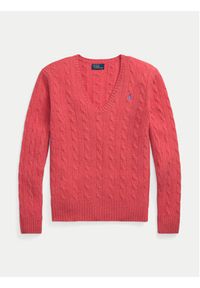 Polo Ralph Lauren Sweter 211910422021 Koralowy Regular Fit. Typ kołnierza: polo. Kolor: pomarańczowy. Materiał: bawełna #4