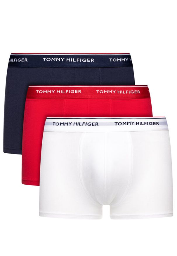 TOMMY HILFIGER - Tommy Hilfiger Komplet 3 par bokserek 3P Trunk 1U87903842 Kolorowy. Materiał: bawełna. Wzór: kolorowy