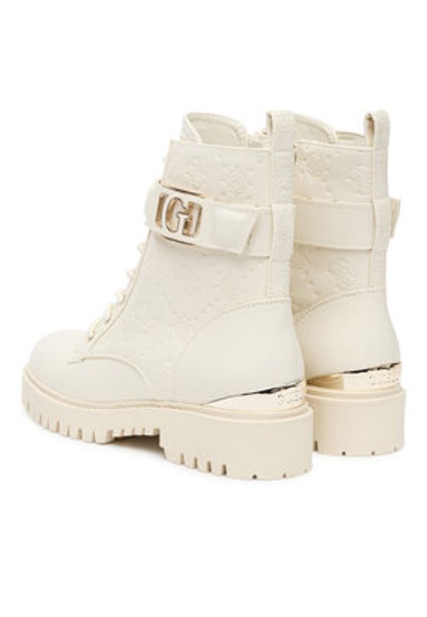 Guess Trapery FLTORA FAL10 Écru. Kolor: kremowy. Materiał: skóra