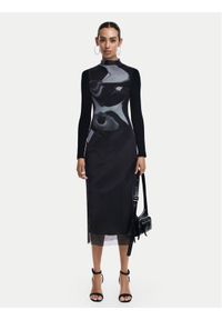 Desigual Sukienka codzienna Lincoln 24WWVK58 Szary Slim Fit. Okazja: na co dzień. Kolor: szary. Materiał: syntetyk. Typ sukienki: proste. Styl: casual #1