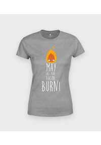 MegaKoszulki - Koszulka damska Burn. Materiał: bawełna