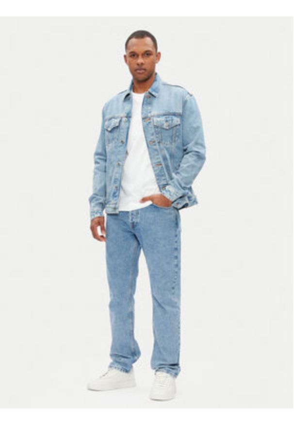 Pepe Jeans Kurtka jeansowa Pinners PM402715 Niebieski Regular Fit. Kolor: niebieski. Materiał: bawełna