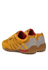 Geox Sneakersy U Snake Original U55MNA 02214 C2112 Żółty. Kolor: żółty. Materiał: skóra, zamsz