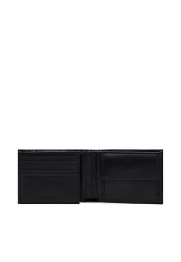 Calvin Klein Portfel męski Ck Premium Trifold 10Cc W/Coin K50K512849 Czarny. Kolor: czarny. Materiał: skóra