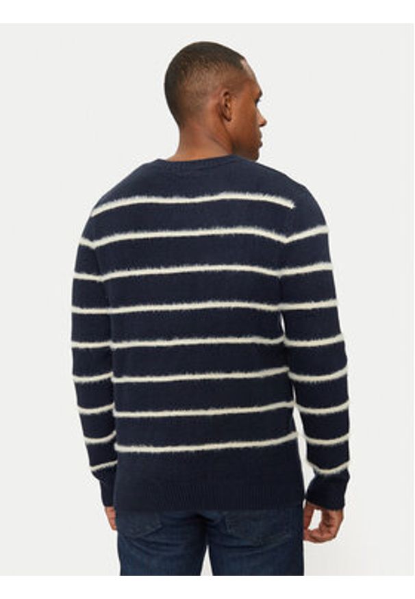 Brave Soul Sweter MK-248OSLO Granatowy Regular Fit. Kolor: niebieski. Materiał: syntetyk
