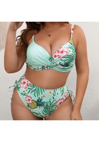 Intica - Strój kąpielowy dwuczęściowy z kwiatowym wzorem i podtrzymującymi miseczkami Margretha. Kolor: wielokolorowy. Materiał: tkanina. Wzór: kwiaty