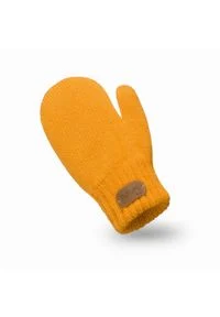 Rękawiczki dziewczęce PaMaMi - Miodowy. Kolor: pomarańczowy. Materiał: poliamid, akryl #1