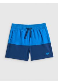 4f - 4F Spodenki plażowe boardshorty chłopięce - granatowe 158/164 (12-14 lat). Kolor: niebieski. Materiał: włókno #1