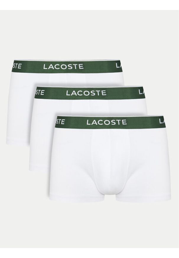 Lacoste Komplet 3 par bokserek 5H1300 Biały. Kolor: biały. Materiał: bawełna