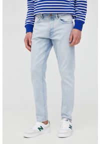 Selected jeansy męskie. Kolor: niebieski