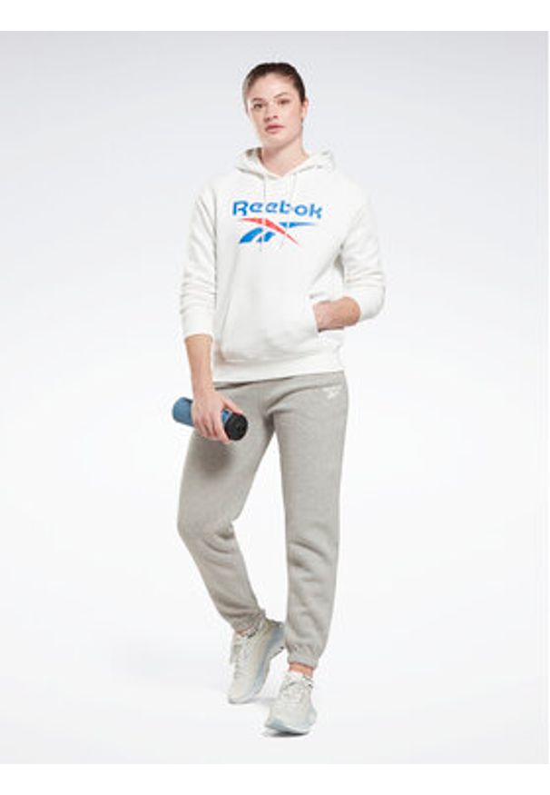 Reebok Bluza Identity Big Logo H54749 Biały Loose Fit. Kolor: biały. Materiał: bawełna, syntetyk