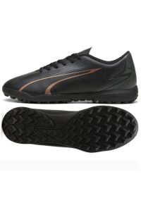 Buty piłkarskie Puma Ultra Play Tt M 107765-02 czarne. Zapięcie: sznurówki. Kolor: czarny. Materiał: guma, syntetyk. Szerokość cholewki: normalna. Sport: piłka nożna