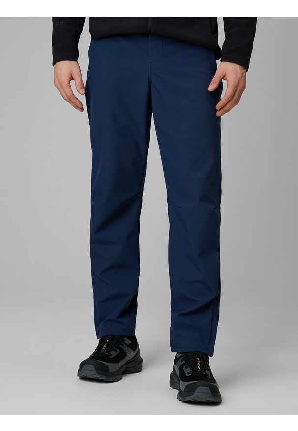 4f - 4F Spodnie softshellowe membrana 5000 męskie - granatowe XL. Kolor: niebieski. Materiał: skóra